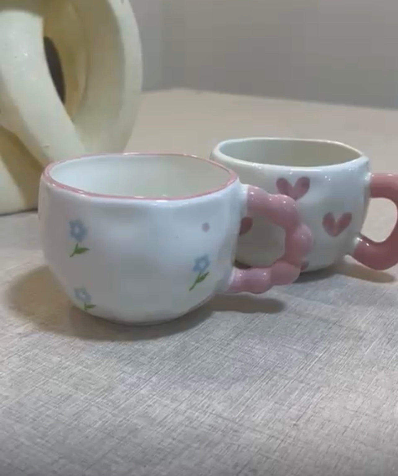 Mug cœurs ou petites fleurs